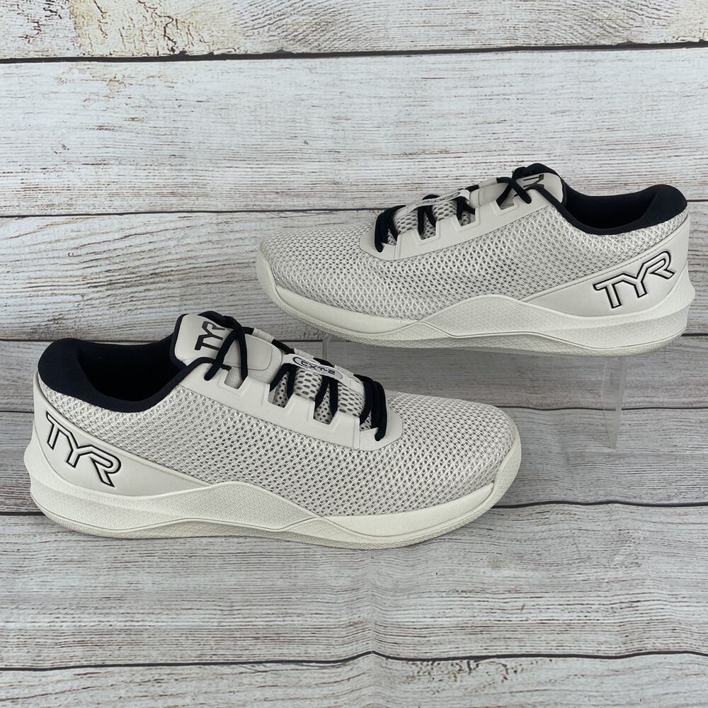 TYR CXT-2 Unisex M 12 W 13.5 Cross Training Shoes Light Beige Off White Black